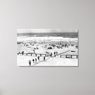 Rockaway, Oregon Beach Szene und Baden Leinwanddruck