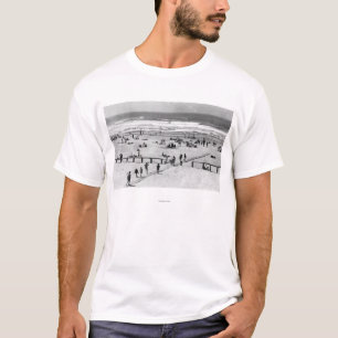 Rockaway, Oregon-Strand-Szene und Schwimmer T-Shirt