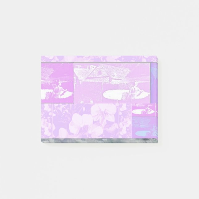 Rockaway Strand-Orchideen-Surfer-klebrige Post-it Klebezettel (Vorderseite)