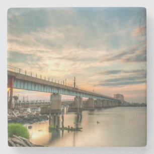 Rockaway Zug-Brücke Steinuntersetzer