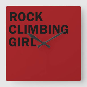 Rockclimbing Quadratische Wanduhr