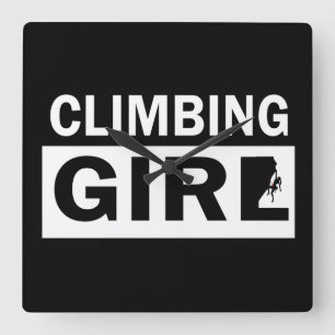 Rockclimbing Quadratische Wanduhr