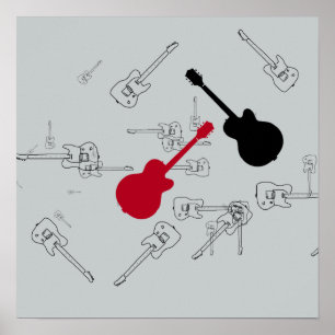 Rockdekor zum Thema Musik Poster