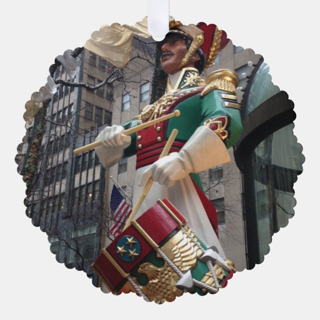 Rockefeller Center Drummer Boy Christmas New York Ornament Karte (Vorderseite)