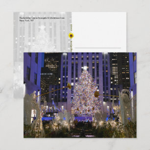 Rockefeller Center Engel & Weihnachtsbaum -  Postkarte