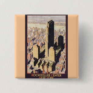 Rockefeller Center New York Button