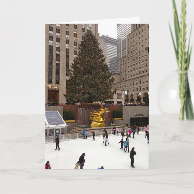 Rockefeller Center Skaten Rink NYC Weihnachten (Vorderseite)