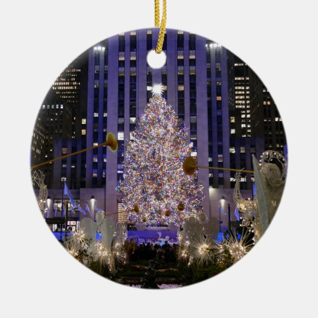 Rockefeller Center's Angels & Christmas Tree - Keramik Ornament (Vorne)