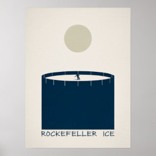 Rockefeller-Eislaufbahn Manhattan Winter Skater Ar Poster