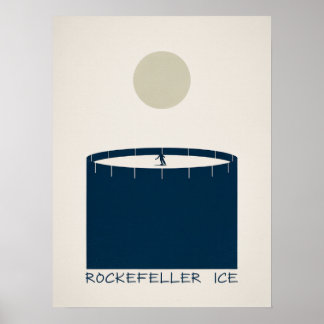 Rockefeller-Eislaufbahn Manhattan Winter Skater Ar Poster