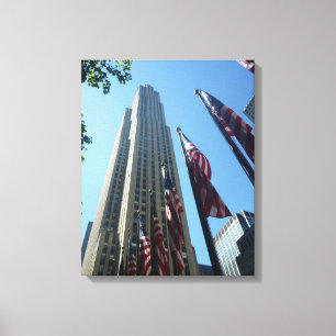 Rockefeller-Flaggen Leinwanddruck