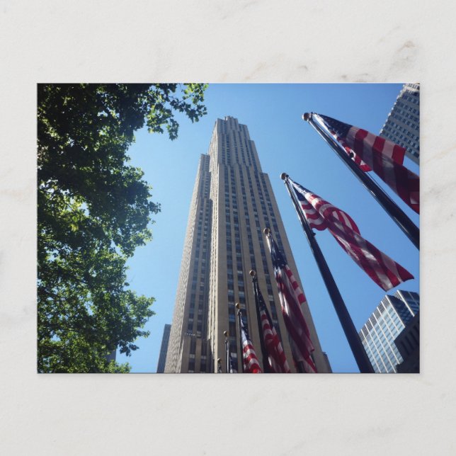 Rockefeller-Flags Postkarte (Vorderseite)