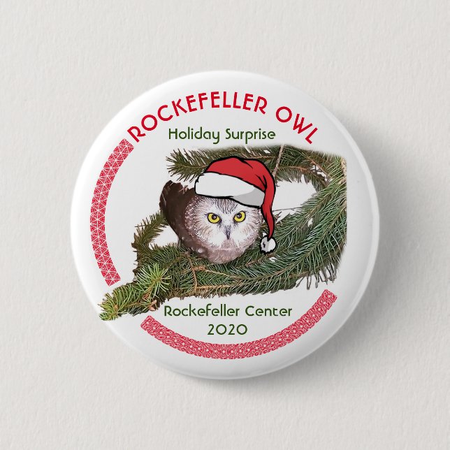Rockefeller Owl Button (Vorderseite)