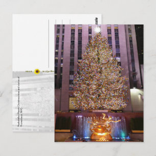 Rockefeller Plaza Weihnachtsbaum - Postkarte