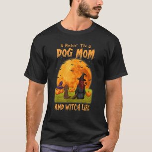 Rocken der Hunde Mama Hexe lang haarige Dackel Ha T-Shirt