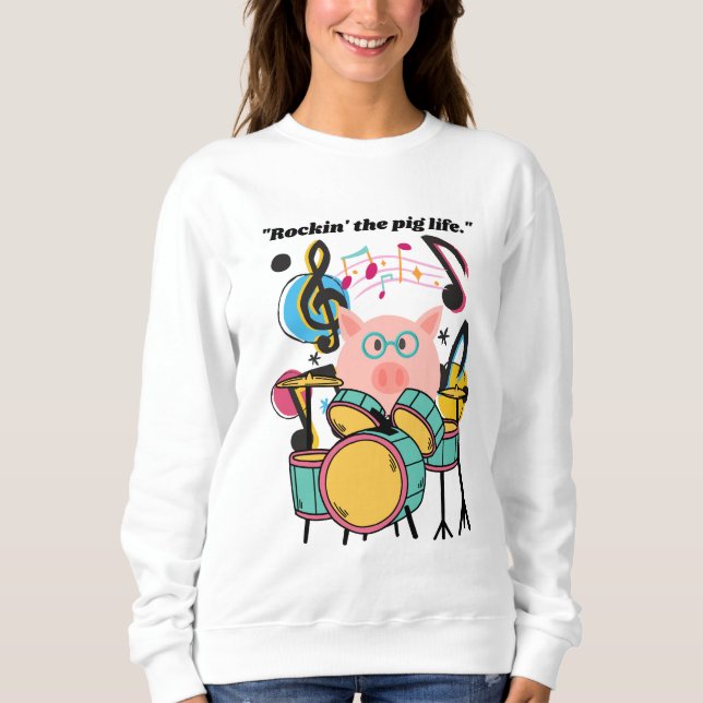 Rocken des Schweins Sweatshirt (Vorderseite)