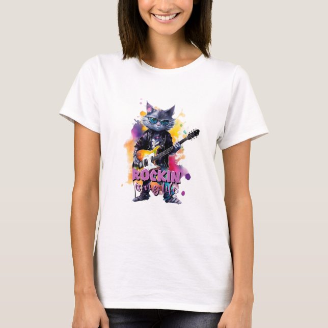 Rocken ist mein Leben T-Shirt (Vorderseite)