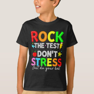 Rocken Sie den Test lustig für Lehrer Schüler Kind T-Shirt