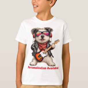 🐶 Rockender Jack Russell Gitarrenhund T-Shirt