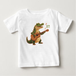 Rockender Krokodil mit Gitarre – Lustiges Cartoon- Baby T-shirt