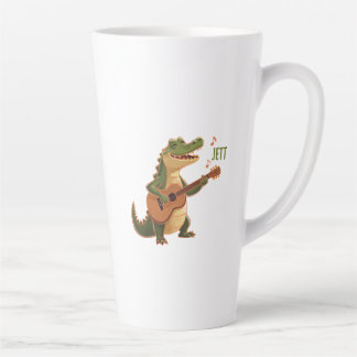 Rockender Krokodil mit Gitarre – Lustiges Cartoon- Milchtasse