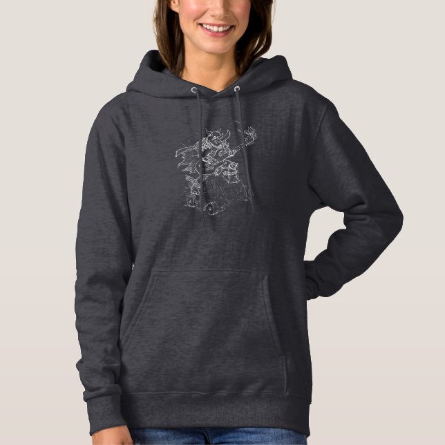 Rockender Nashorn Hoodie (Vorderseite)