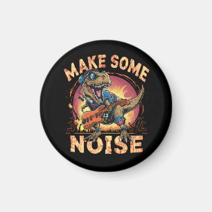 Rockender T-Rex Dinosaur Konzert Kunst Magnet
