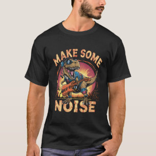 Rockender T-Rex Dinosaur Konzert Kunst T-Shirt