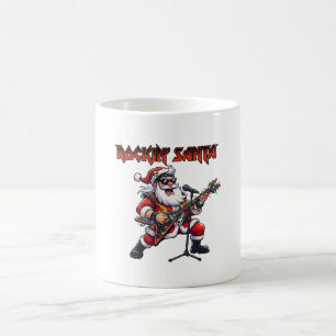 Rockender Weihnachtsmann-Gitarrist Kaffeetasse