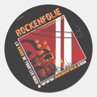 Rockenwahnsinn-Sticker Runder Aufkleber