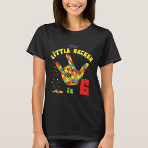 Rocker Alter 6 Geborenes Geburtsrätsel Autismus Be T-Shirt
