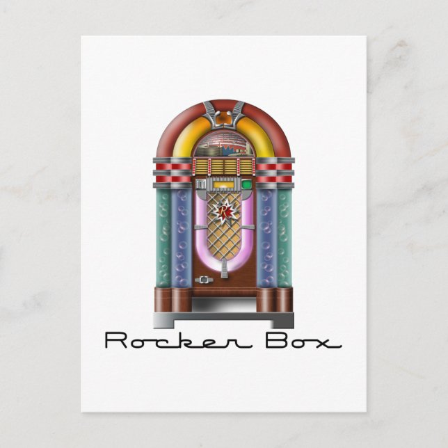 Rocker Box Jukebox Postkarte (Vorderseite)