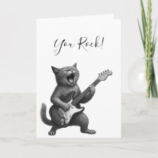 Rocker Cat Card Karte