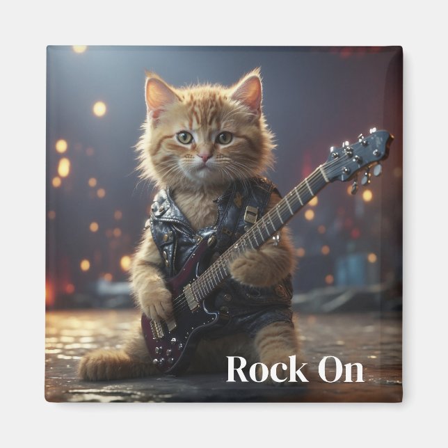 Rocker Cat Magnet (Vorne)