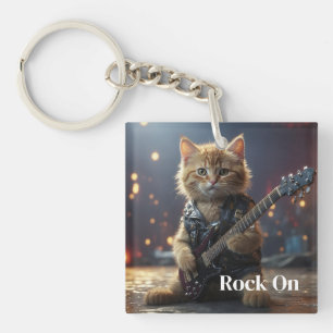 Rocker Cat Schlüsselanhänger