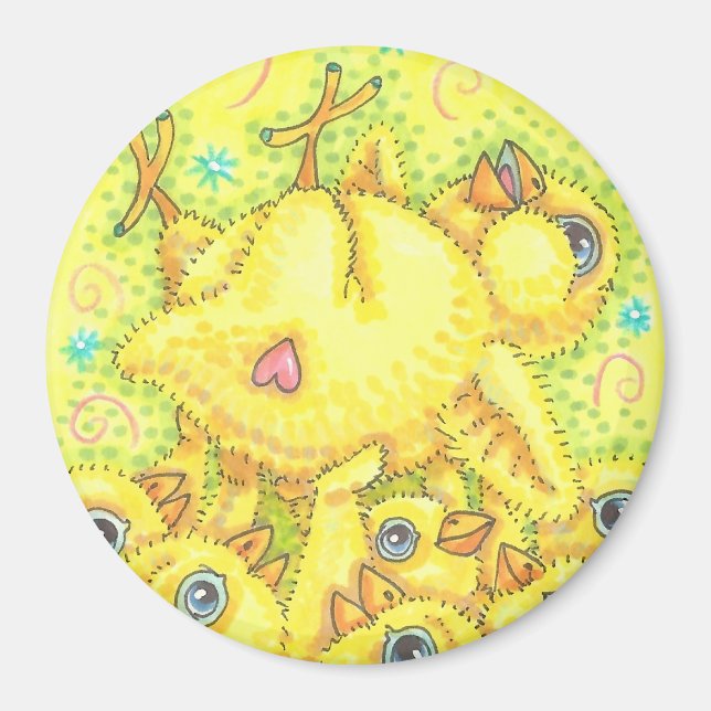 ROCKER CHICK MOSH PIT MAGNET Round *Personnaliser (Devant)