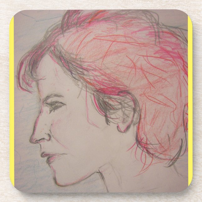 Rocker Girl Getränkeuntersetzer (Vorderseite)