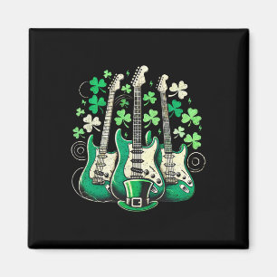 Rocker Gitarre St Patricks Day Saint Paddys und Mu Magnet