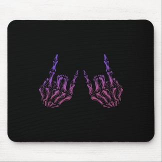 Rocker Hand Sign Rock Skelett Retro Halloween Männ Mousepad