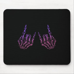 Rocker Hand Sign Rock Skelett Retro Halloween Männ Mousepad
