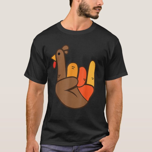 Rocker Hand Türkei Rock lustiger Erntedank Männer  T-Shirt (Vorderseite)