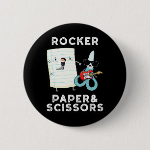 Rocker Paper und Schere Funny Game Puck Dark BG Button