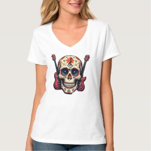Rocker-Schädel T-Shirt