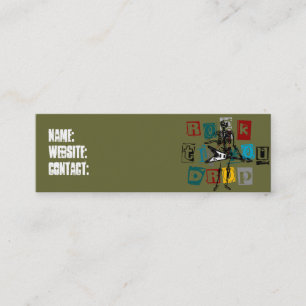 Rocker Skeletion Profil/Visitenkarten Mini Visitenkarte