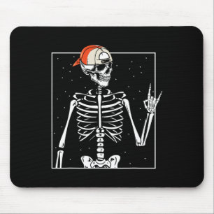 Rocker Skeleton Cap Skater Cool Halloween Punk Mousepad