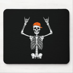 Rocker Skeleton Cap Skater Cool Halloween Punk Roc Mousepad