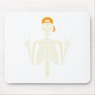 Rocker Skeleton Cap Skater Cool Halloween Punk Roc Mousepad
