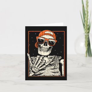 Rocker Skeleton Hand Rock on Costume Fun Halloween Karte