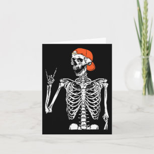 Rocker Skeleton Hand Rock on Costume Fun Halloween Karte