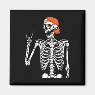 Rocker Skeleton Hand Rock on Costume Fun Halloween Magnet